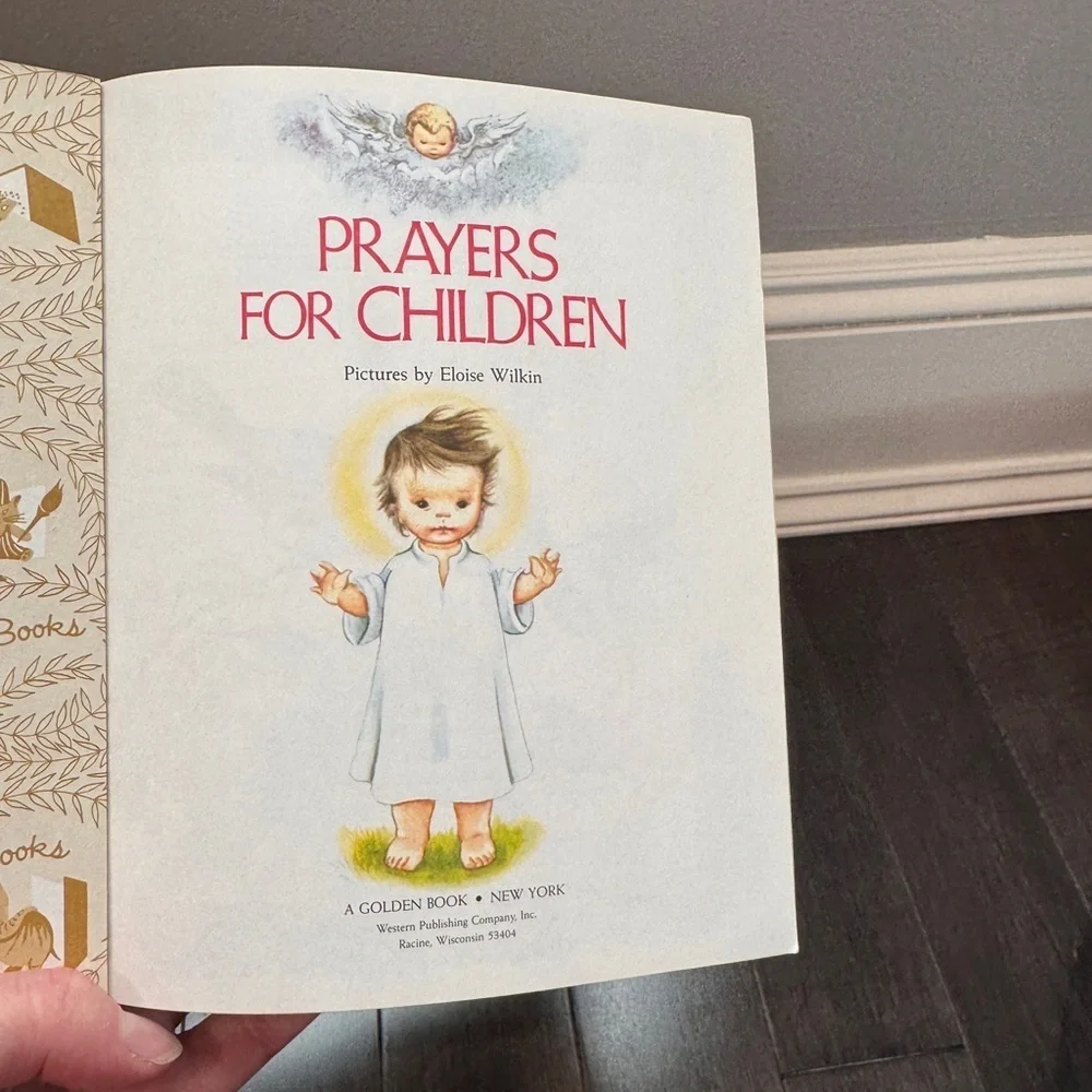 VINTAGE 1974 Little Golden Book Prayers for Children Hardcover Book Toddler Kids